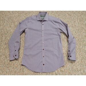 Twillory Shirt Mens 14.5 / 32 Multi Check Button Up Tailored Fit Performance